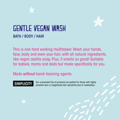 Zandra Gentle Vegan Bath & Body Wash