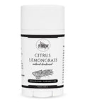 R. Drew Citrus Lemongrass Deodorant in twist-up tube, with natural lemongrass, tangerine, and sweet orange oils, offering fresh, chemical-free odor protection